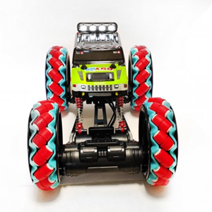  ماشین کنترلی شارژی آفرود جیپ سبز با دو کنترل دستی و دستبندی Off-Road RC Car Drift Wheels 1:10 -اسباب بازی